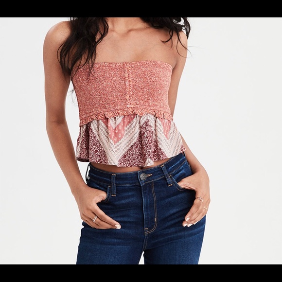 ae smocked tube top